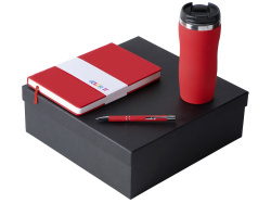 Подарочный набор "Color it" с блокнотом, металлической ручкой и термокружкой, Размер твердая обложка, Цвет красный