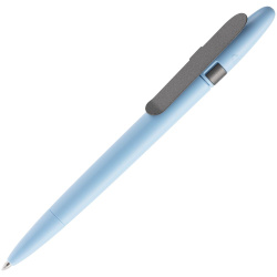 Ручка шариковая Prodir DS5 TSM Metal Clip, голубая с серым, 14,5х1,1 см