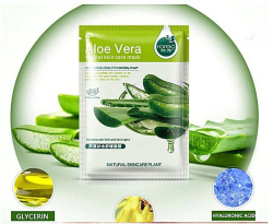 Тканевая маска для лица ROREC серии "Natural Skin Care Mask" Bioaqua, 30 гр  ROREC "Aloe Vera Natura