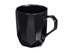 Кружка с гранями «Amery», Цвет черный глянцевый