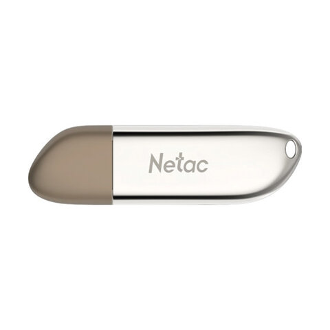 Флеш-диск 32 GB NETAC U352, USB 2.0, металлический корпус, серебристый, NT03U352N-032G-20PN