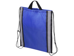 Рюкзак-мешок «Savy» со светоотражающими полосами по бокам, Цвет синий