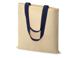 Сумка «Dakota» из хлопка 100 г/м2, Цвет натуральный/синий