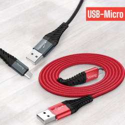 Кабель USB X38 Micro Тканевый / Качественный, гнущийся и практичный