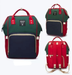 Сумка - рюкзак для мамы Baby Mo с USB /  Цветотерапия, качество, стиль Цвет MIX с карабином и крепле