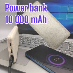 Портативное зарядное устройство Power Bank 10000 mAh / Micro, Type C, USB-выход