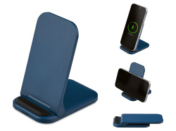 Беспроводное зарядное устройство «Foldy», 15 Вт, Цвет темно-синий