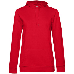 Толстовка с капюшоном женская Hoodie, красная, XS–3XL