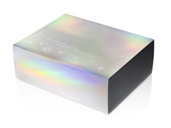 Подарочная коробка с голографическим шубером «Aurora», XL, Размер XL, Цвет черный/голография