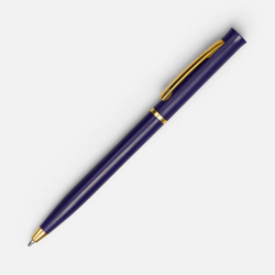 Ручка шариковая Euro Gold, синяя, 13,3х0,8