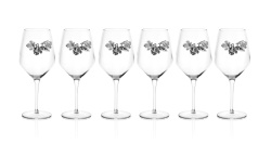 Комплект бокалов для красного вина 6 шт  UVA BLACK в подарочной упаковке