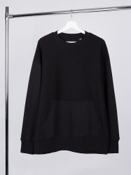 Свитшот оверсайз унисекс Vozduh, черный, XS–XXL