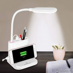 Умная настольная светодиодная лампа 3 в 1 со встроенным аккумулятором USB (лампа, вентилятор, органа