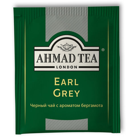 Чай AHMAD "Earl Grey" черный с ароматом бергамота,100 пакетиков в конвертах по 2 г, 595i-08