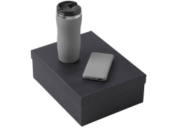 Подарочный набор "COLOR IT" c термокружкой и повербанком, Размер 10000 mAh, Цвет серый