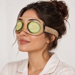 Маска для сна СЛИПИ c обшитой резинкой