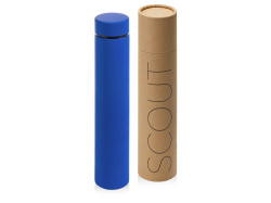 Вакуумный термос «Scout», soft-touch, 235 мл, тубус, Цвет синий