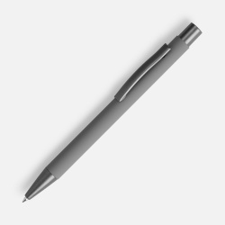 Ручка шариковая Atento Soft Touch, серая, 13,5х0,9 см