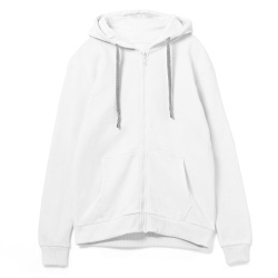 Толстовка на молнии с капюшоном Siverga Heavy, белая (белоснежная), XS–5XL