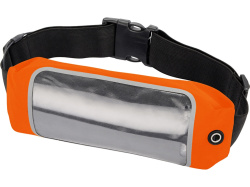 Сумка на пояс «Спринт», Цвет оранжевый/черный/прозрачный