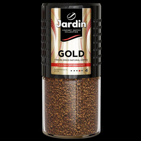 Кофе растворимый JARDIN "Gold" 190 г, стеклянная банка, сублимированный, 1667-06