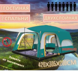 Палатка туристическая 8-местная  420х305х200см