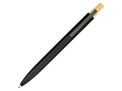 Ручка шариковая из переработанного алюминия «Blossom», Цвет черный