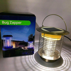 Антимоскитный уличный светильник-ловушка для комаров Bug Zapper JSD-003 на солнечных батареях или USB (режим светильника, режим ловушки)