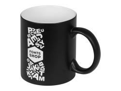 Кружка с покрытием для гравировки «Subcolor BLK», Цвет черный/белый