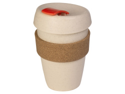 Стакан из пшеничного волокна с двойными стенками «Pino», Цвет натуральный, красный, коричневый