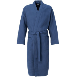 Халат вафельный Kimono, темно-синий, M/L–XL/2XL