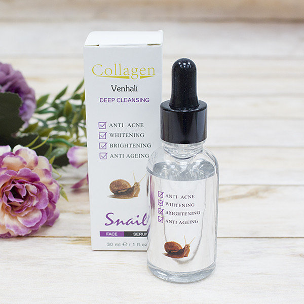 Сыворотка SNAIL Collagen Venhali с коллагеном, улиточной слизью, 30ml. Уникальные свойства заживлени