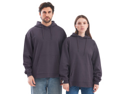 Худи оверсайз «Alpha.01» унисекс, Размер XL-2XL, Цвет темно-серый