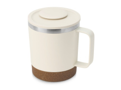 Стальная кружка с двойными стенками и магнитным клапаном «Swipe», Цвет белый