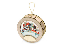 Новогодняя подвеска с подсветкой «Шар», Цвет натуральный, разноцветный