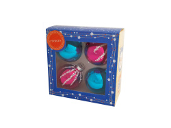 Набор ёлочных шаров «Узоры», Цвет розовый