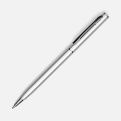 Ручка шариковая Hotel Chrome, ver.2, серебристая, 13х0,7 см