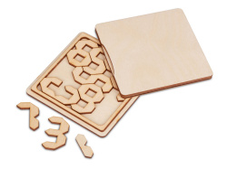 Деревянная головоломка «Цифры», Цвет натуральный