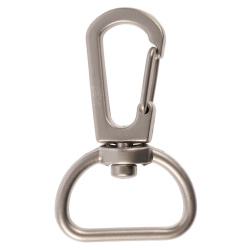 Застежка-карабин Snap Hook, M, серебристая, 2,5х4 см
