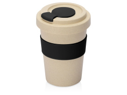 Стакан из пшеничного волокна «Flava», Цвет бежевый/черный