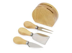 Набор из ножей для сыра на подставке «Take it cheesy», Цвет бежевый