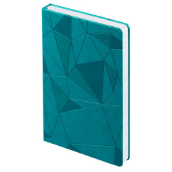 Ежедневник Gems, недатированный, бирюзовый, 15х20,9х2,1 см