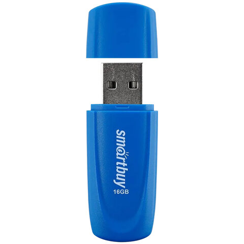 Флеш-диск 16 GB SMARTBUY Scout USB 2.0, синий, SB016GB2SCB