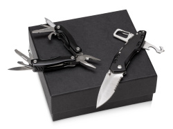 Подарочный набор с мультитулом и ножом «Blacksmith», Цвет черный