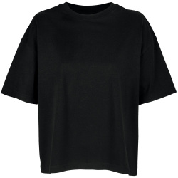 Футболка оверсайз женская Boxy Women, черная, XS–XL