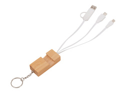 Универсальный кабель с подставкой 4-в-1 «Unicable», Цвет белый