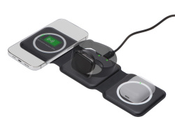 Беспроводное зарядное устройство 3-в-1 «Road», 15 Вт, Цвет черный