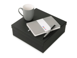 Подарочный набор «COLOR IT» c блокнотом, ручкой и кружкой, Размер твердая обложка, Цвет серый