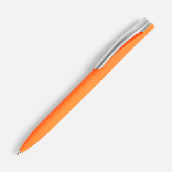 Ручка шариковая Pin Soft Touch, оранжевая, 14,5х1,0 см