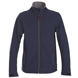 Куртка софтшелл мужская Trial, темно-синяя, S–3XL